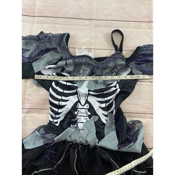 Forum Novelties Women's Black Santa Muerte Cosplay Costume Dress - Standard - Picture 5 of 11